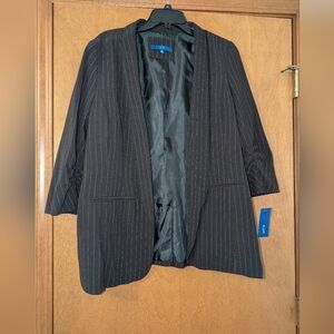 NWT Women's Black Striped Blazer